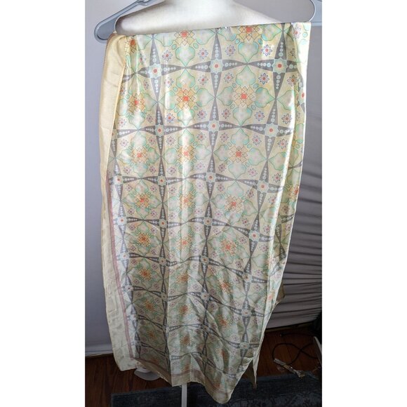 Vintage Retro Floral Pastel Yellow Scarf/Shawl/Wrap - Picture 8 of 8